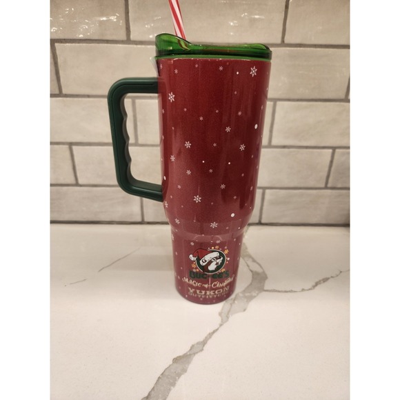 Bucees 2024 Yukon Outfitters 40 oz. Christmas Tumbler With Straw & Green Handle - Picture 8 of 11